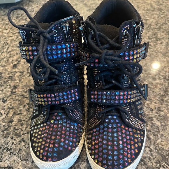INC International Concepts Multicolor Studded High-Top Sneakers - Picture 2 of 5